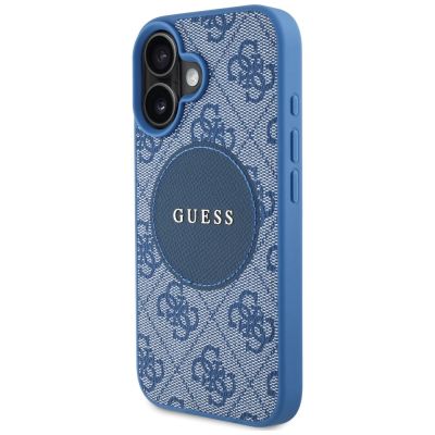 2. Etui Guess 4G Circle Classic Logo MagSafe na iPhone 16 - niebieskie