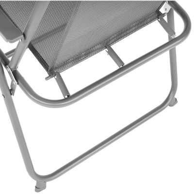 30. ZESTAW MEBLI OGRODOWYCH OKRĄGŁY STÓŁ 4 KRZESŁA I PARASOL CIEMNY SZARY