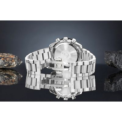 6. Zegarek Męski Giewont Chronograph Sapphire Srebrno Czarny GW8720-B2