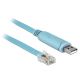 3. DeLOCK 64185 Przejściówka USB 2.0 Typ-A męska > 1 x Serial RS-232 RJ45 męska 2,0 m niebieska
