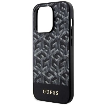 6. Etui Guess GCube Stripes MagSafe na iPhone 14 Pro Max - czarne