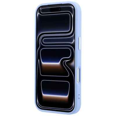 5. Etui Guess Grained Triangle Logo MagSafe na iPhone 18 Pro Max / 17 Pro Max - niebieskie