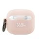 2. Etui Karl Lagerfeld Silicone Karl Head 3D na AirPods 3 - różowe