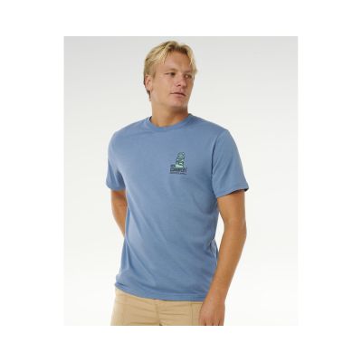 3. Koszulka męska RIP CURL Vaporcool Search Stack Tee niebieska