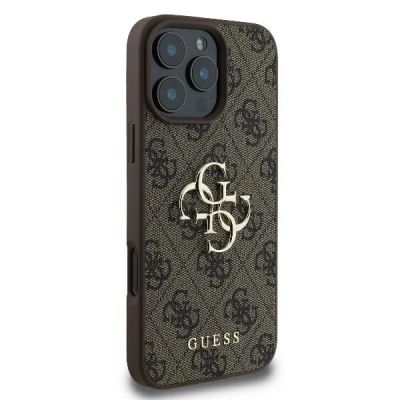 4. Etui Guess 4G Big Logo na iPhone 16 Pro Max - brązowe