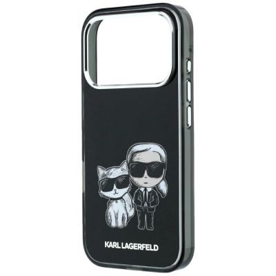 6. Etui Karl Lagerfeld Smooth Karl & Choupette Bodies Sketch MagSafe do iPhone 18 Pro / 17 Pro - czarne