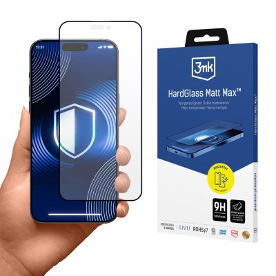 Matowe szkło hartowane 3mk HardGlass Matt Max na iPhone 17 Pro Max