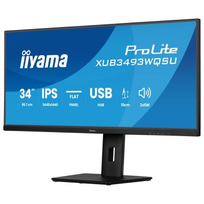 3. iiyama XUB3493WQSU-B6 34" UW IPS-panel 3440x1440 120Hz 21:9 400cd/m 1000:1 1ms