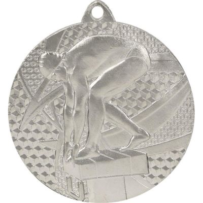 9. Medal srebrny- pływanie - medal stalowy