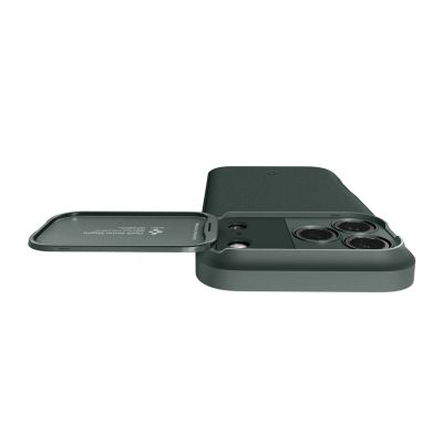11. Etui Spigen Optik Armor MagSafe na iPhone 17 Pro Max - zielone
