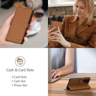 4. Etui Tech-Protect Wallet na iPhone 16e / 17e - brązowe