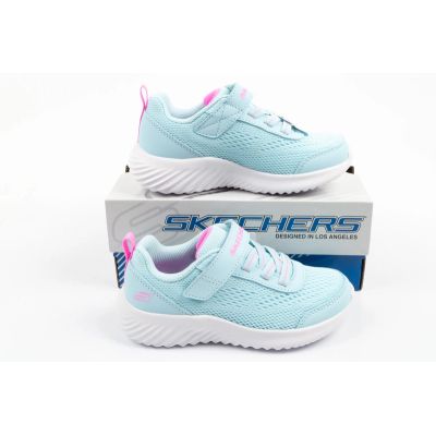 9. Skechers buty dziecięce sportowe Bounder niebieskie niemowlęce na rzep