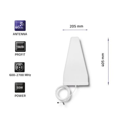 4. QOLTEC ANTENA 4G LTE | 18DBI | ZEWNĘTRZNA