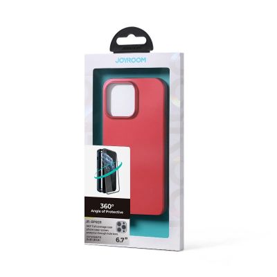 5. Joyroom 360 Full Case etui pokrowiec do iPhone 13 Pro Max obudowa na tył i przód + szkło hartowane czerwony (JR-BP928 red)