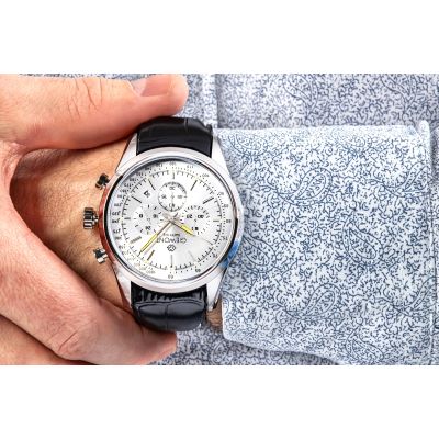 5. Zegarek Męski Giewont Chronograph Sapphire Srebrny GW7650-A1