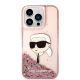 3. Etui Karl Lagerfeld Glitter Karl's Head na iPhone 14 Pro Max - różowe
