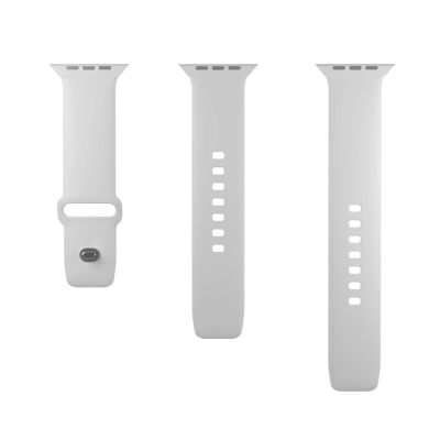 4. Pasek silikonowy Puro Icon do Apple Watch 38 / 40 / 41 mm - biały (2 szt.)