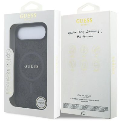 8. Etui Guess 4G Ring Classic Logo MagSafe do iPhone 17 Air - czarne