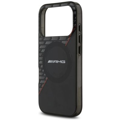 6. Etui Mercedes AMG IML Double Layer Rhombs MagSafe na iPhone 18 Pro / 17 Pro - czarno-czerwone