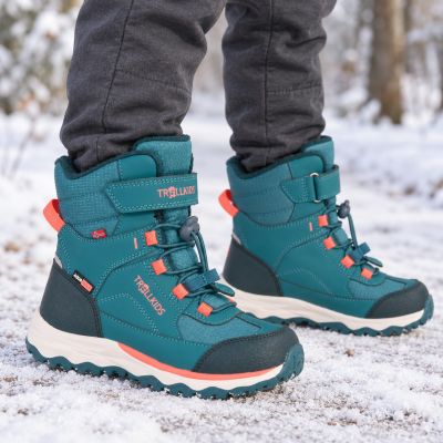 11. Trollkids Kids Hafjell Winter Boots XT dusty teal/coral pink/midnight petrol (585-364)