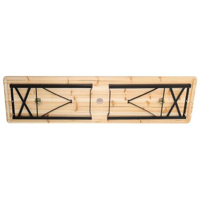 22. ZESTAW PIKNIKOWY BAROWY DREWNIANY STÓŁ I 2 ŁAWKI