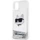 3. Etui Karl Lagerfeld Glitter Choupette Head na iPhone 11 / Xr - srebrne