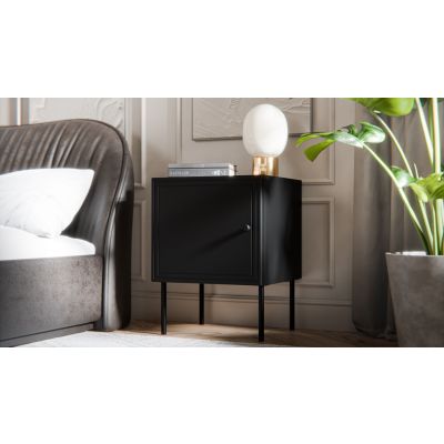 3. Szafka nocna 2sz PALAZZO BIS 45x39xH59 czarny mat