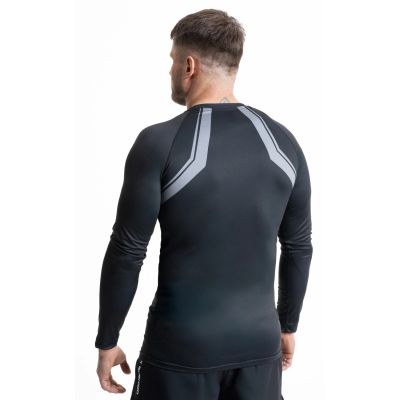 4. Rashguard szary długi rękaw logo DBX Bushido