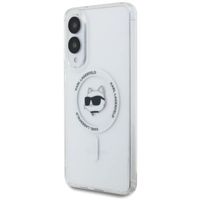 2. Etui Karl Lagerfeld Button Choupette Head Printed Logo MagSafe na Samsung Galaxy S25 Edge - białe