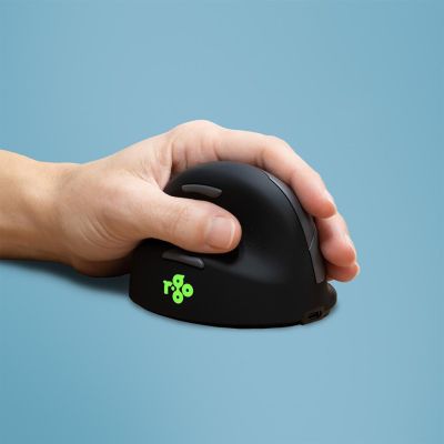 13. Ergonomiczna mysz R-Go Pele HE lewa Bluetooth sidabrina