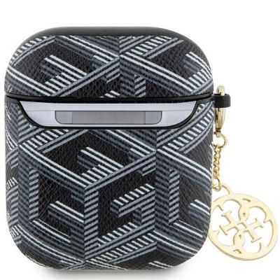 2. Etui Guess GCube Charm na AirPods 1/2 - czarne