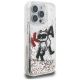 4. Etui Karl Lagerfeld Liquid Glitter Choupette Logo na iPhone 16 Pro - przezroczyste