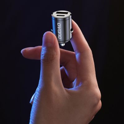 2. Mini ładowarka samochodowa Dudao R3MAX 48W QC PD - czarna