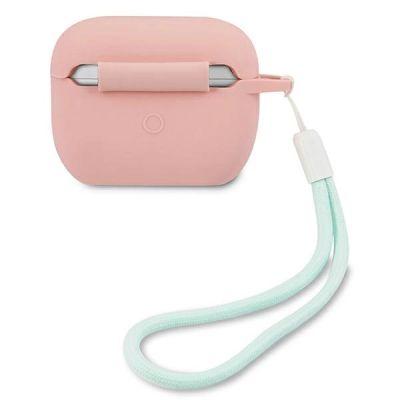 2. Etui Guess Silicone Vintage na AirPods Pro - różowo-zielone