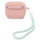 2. Etui Guess Silicone Vintage na AirPods Pro - różowo-zielone