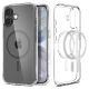 4. Etui Spigen Ultra Hybrid MagSafe na iPhone 17 - przezroczysto-szare