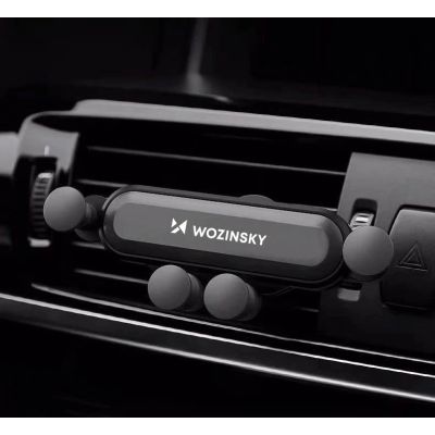 16. Wozinsky uchwyt na telefon do samochodu grawitacyjny na kratkę wentylacyjną czarny (WCH-05)