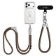 5. Smycz do telefonu Tech-Protect C10S Crossbody (114 cm) + na nadgarstek (31 cm) - brązowo-tytanowa