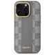 3. Etui DKNY Leather Checkered Mono Pattern MagSafe na iPhone 14 Pro - beżowe