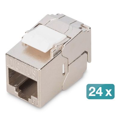 Digitus Kompaktowy moduł keystone CAT 6A, ekranowany, beznarzędziowy montaż. 24 szt.