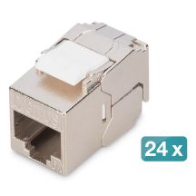 Digitus Kompaktowy moduł keystone CAT 6A, ekranowany, beznarzędziowy montaż. 24 szt.