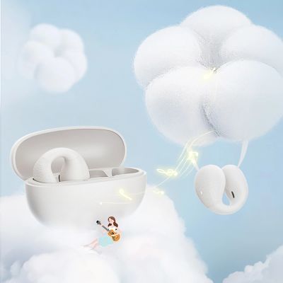 6. Słuchawki OWS QCY Crossky C10 z klipsem ENC IPX5 Bluetooth 5.4 - białe