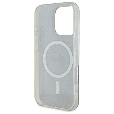 6. Etui Guess IML 4G MagSafe na iPhone 16 Pro - brązowe
