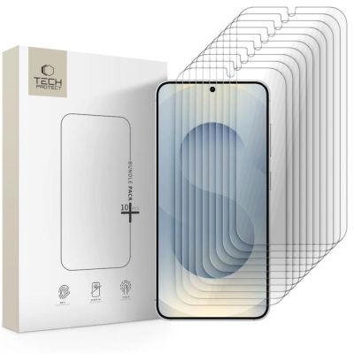CLEAR Szkło Hartowane Tech-Protect Bundle 10-pack na Samsung Galaxy S24/S25