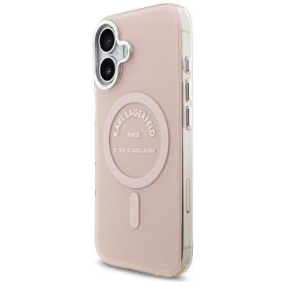 2. Etui Karl Lagerfeld IML Karl RSG Logo MagSafe do iPhone 17 - różowe