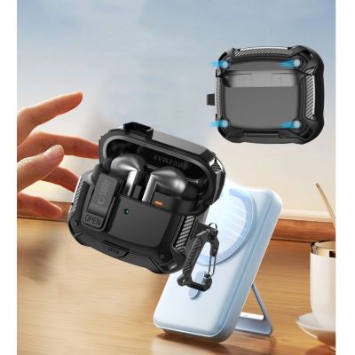 8. Etui Tech-Protect Silicone Hook na Samsung Galaxy Buds 3 / 3 FE / 3 Pro - czarne