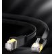 4. Ugreen płaski kabel przewód internetowy sieciowy Ethernet patchcord RJ45 Cat 7 STP LAN 10 Gbps 3 m czarny (NW106 11262)