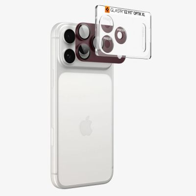 20. Szkło hartowane na aparat Spigen Optik Pro XL GLAS.TR EZ FIT na iPhone 18 Pro Max - dark cherry