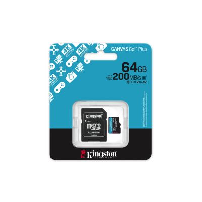 5. KINGSTON microSDXC Canvas Go Plus 64GB + Adapter