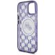 7. Etui Karl Lagerfeld IML Monogram Karl & Choupette Head MagSafe na iPhone 15 - fioletowe
